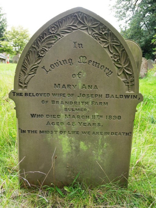 Photograph of gravestone